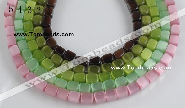 CCT10 8*10mm different color cuboid cats eye beads Wholesale