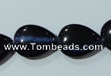 CCT1000 15 inches 13*18mm flat teardrop cats eye beads wholesale