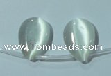 CCT1020 Top-drilled 13*18mm flat teardrop cats eye beads wholesale