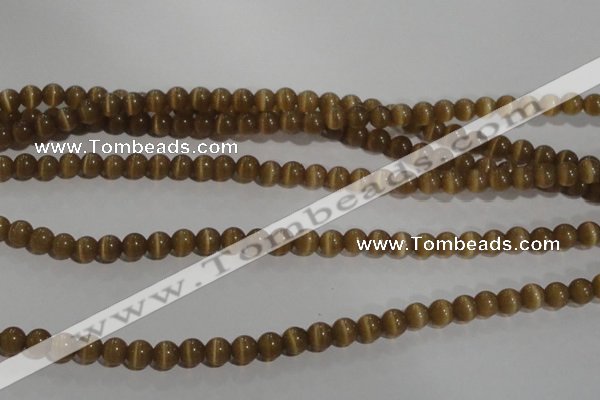 CCT1216 15 inches 4mm round cats eye beads wholesale