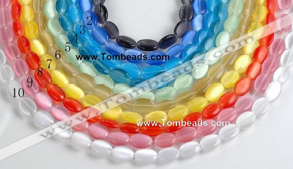 CCT13 10*15mm different color oval cats eye beads Wholesale