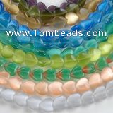 CCT14 10*12mm different color heart cats eye beads Wholesale