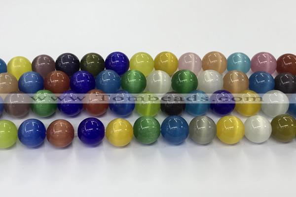 CCT1477 15 inches 14mm round cats eye beads