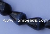 CCT23 14 inches 10*14mm teardrop black cats eye beads wholesale