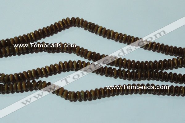 CCT247 15 inches 3*6mm rondelle cats eye beads wholesale