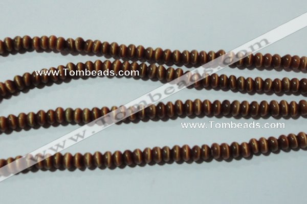 CCT248 15 inches 3*6mm rondelle cats eye beads wholesale