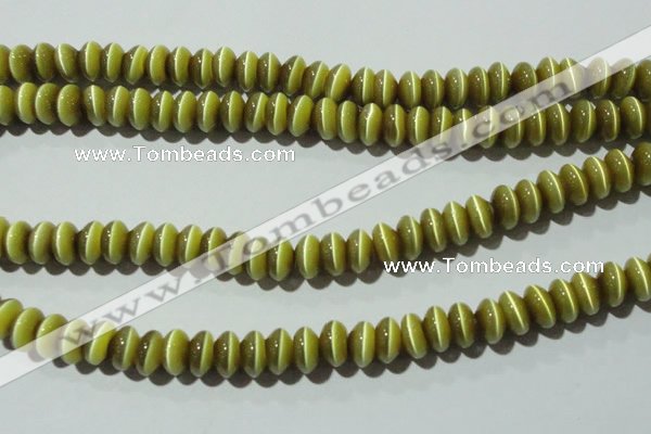 CCT278 15 inches 5*8mm rondelle cats eye beads wholesale