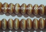 CCT280 15 inches 5*8mm rondelle cats eye beads wholesale