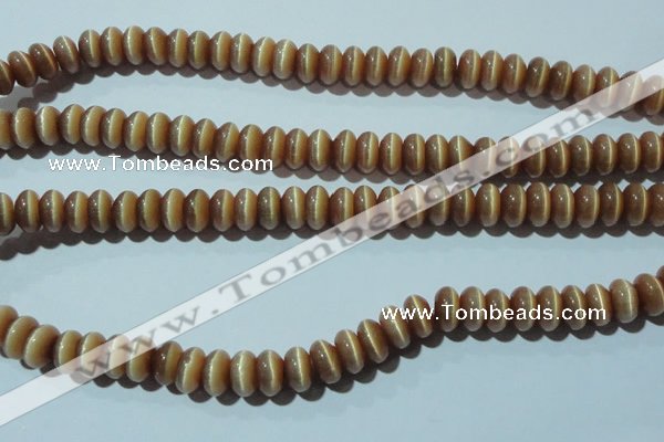 CCT280 15 inches 5*8mm rondelle cats eye beads wholesale