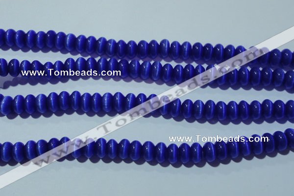 CCT288 15 inches 5*8mm rondelle cats eye beads wholesale
