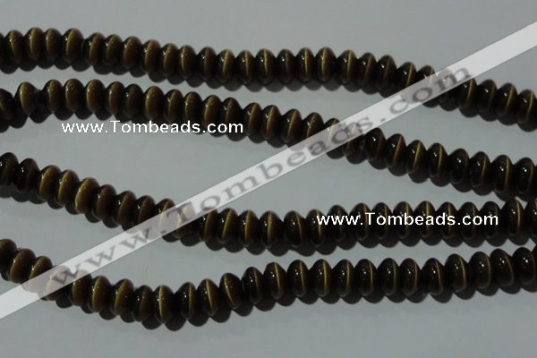 CCT294 15 inches 5*8mm rondelle cats eye beads wholesale