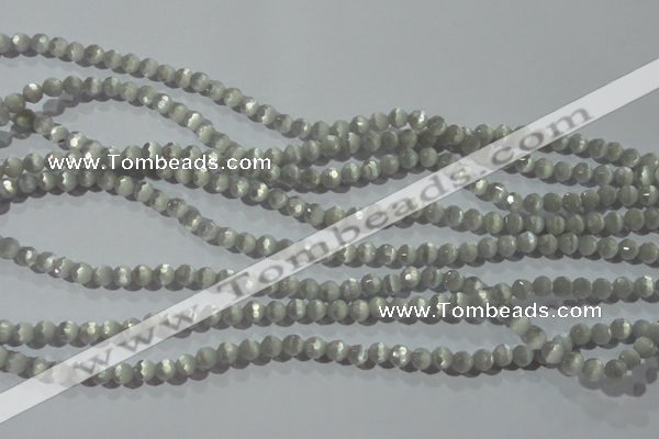 CCT302 15 inches 4mm faceted round cats eye beads wholesale