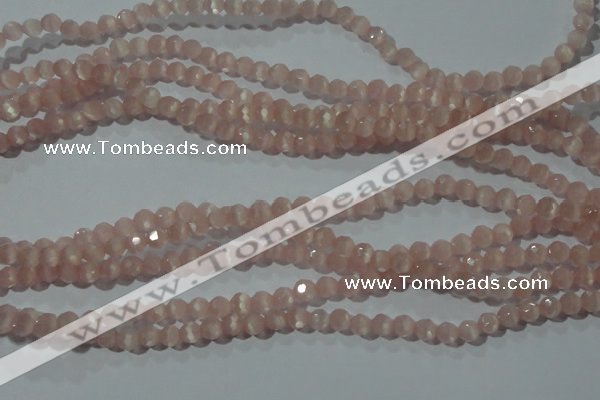 CCT304 15 inches 4mm faceted round cats eye beads wholesale