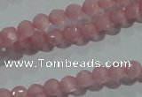 CCT305 15 inches 4mm faceted round cats eye beads wholesale