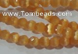 CCT306 15 inches 4mm faceted round cats eye beads wholesale