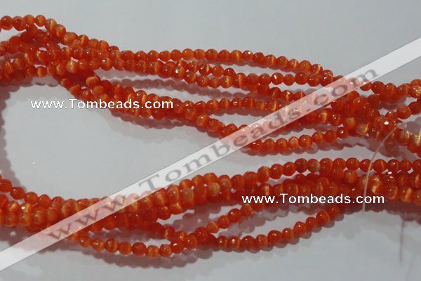 CCT310 15 inches 4mm faceted round cats eye beads wholesale