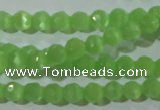 CCT315 15 inches 4mm faceted round cats eye beads wholesale