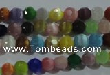 CCT318 15 inches 4mm faceted round cats eye beads wholesale