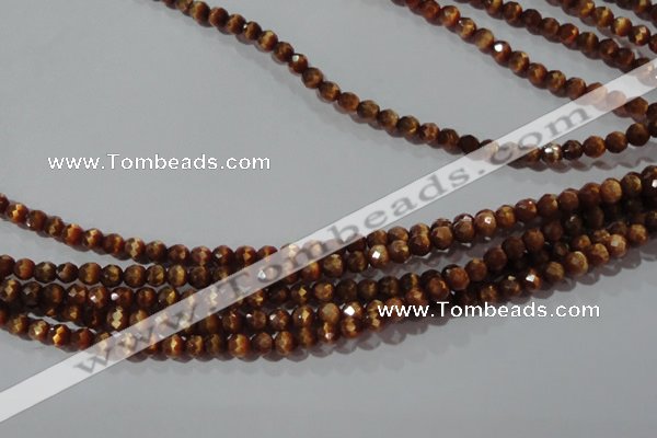 CCT319 15 inches 4mm faceted round cats eye beads wholesale