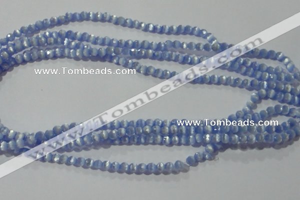 CCT321 15 inches 4mm faceted round cats eye beads wholesale