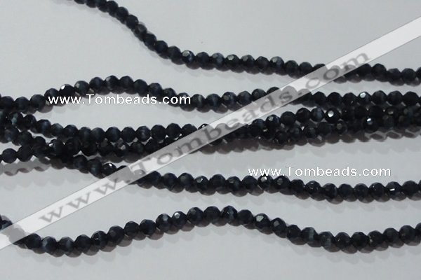 CCT329 15 inches 4mm faceted round cats eye beads wholesale