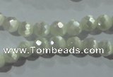 CCT341 15 inches 5mm faceted round cats eye beads wholesale