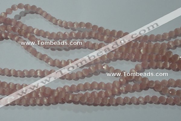 CCT342 15 inches 5mm faceted round cats eye beads wholesale