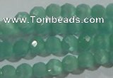 CCT345 15 inches 5mm faceted round cats eye beads wholesale