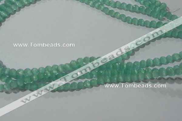 CCT345 15 inches 5mm faceted round cats eye beads wholesale