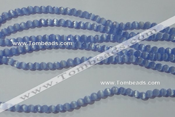 CCT346 15 inches 5mm faceted round cats eye beads wholesale