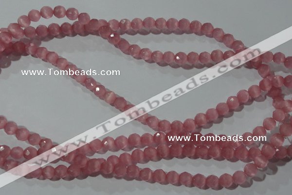 CCT353 15 inches 6mm faceted round cats eye beads wholesale