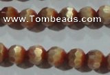 CCT359 15 inches 6mm faceted round cats eye beads wholesale