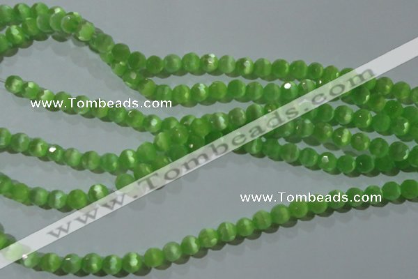 CCT360 15 inches 6mm faceted round cats eye beads wholesale