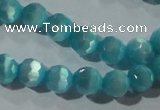 CCT362 15 inches 6mm faceted round cats eye beads wholesale