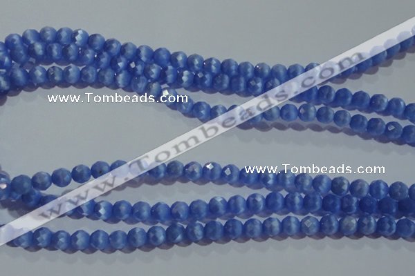 CCT363 15 inches 6mm faceted round cats eye beads wholesale