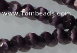 CCT367 15 inches 6mm faceted round cats eye beads wholesale