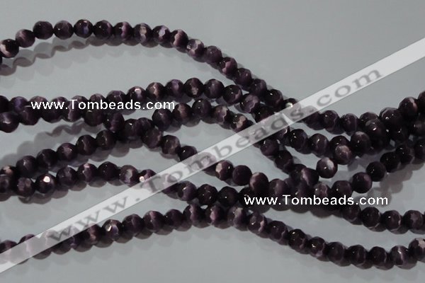 CCT367 15 inches 6mm faceted round cats eye beads wholesale