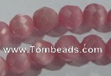 CCT372 15 inches 8mm faceted round cats eye beads wholesale