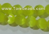 CCT375 15 inches 8mm faceted round cats eye beads wholesale