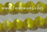 CCT376 15 inches 8mm faceted round cats eye beads wholesale