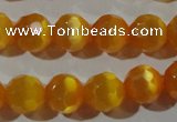 CCT378 15 inches 8mm faceted round cats eye beads wholesale