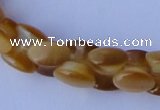 CCT38 14.5 inches 6*10mm drum-shaped honey yellow cats eye beads