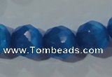 CCT392 15 inches 10mm faceted round cats eye beads wholesale