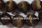 CCT395 15 inches 10mm faceted round cats eye beads wholesale