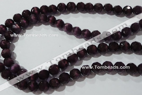 CCT397 15 inches 10mm faceted round cats eye beads wholesale