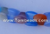 CCT41 14.5 inches 6*10mm drum-shaped multi color cats eye beads