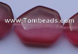 CCT42 15 inches 22*25mm freeform red cats eye beads wholesale