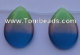 CCT44 14.5 inches 22*30mm flat teardrop mix color cats eye beads