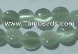 CCT451 15 inches 6mm flat round cats eye beads wholesale