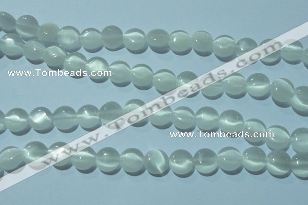 CCT480 15 inches 8mm flat round cats eye beads wholesale